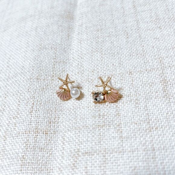 Starfish stud earrings N155 - Picture 4 of 6